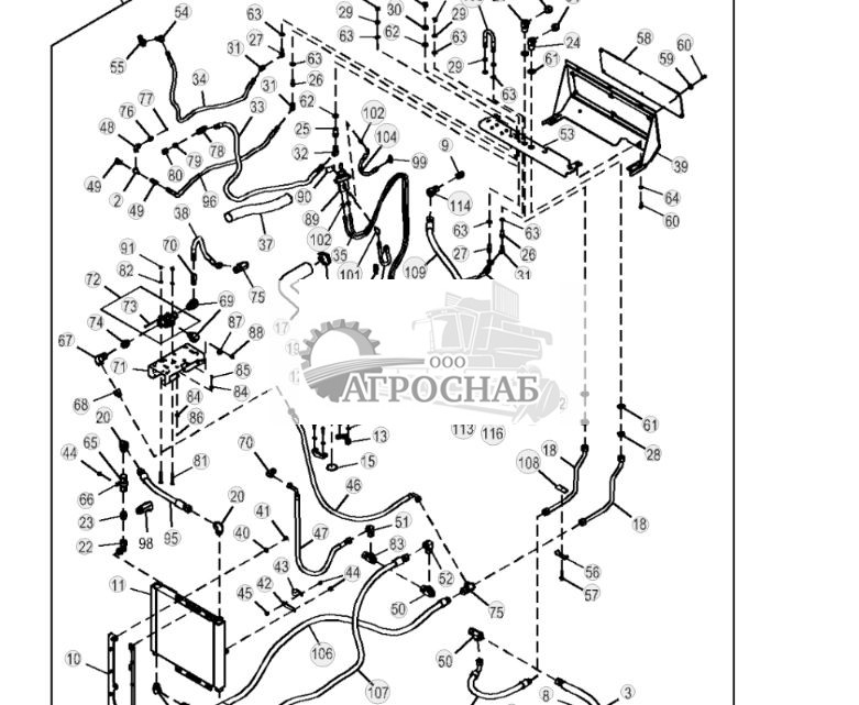 Охладитель и трубопровод для комплекта лебедки (312436 - 318720) - ST904830 327.jpg